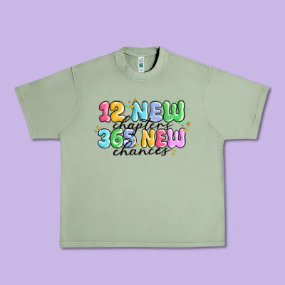 12 New Chapter 365 New Chances Urban Heavy Tee Designed By Maliassmallbusiness
