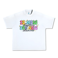 White 12 new chapter 365 new chances Urban Heavy Tee - MaliasSmallBusiness