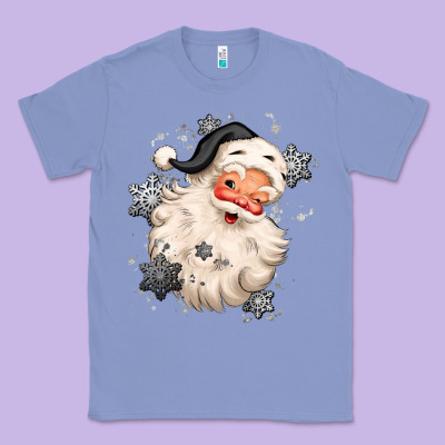 White Christmas Santa Claus Classic Tee Designed By Maliassmallbusiness
