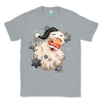 Heather Grey white christmas santa claus Classic Tee - MaliasSmallBusiness