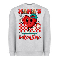 Heather Grey skater heart valentines day art Heavyweight Sweatshirt - LillyAllenDesigns