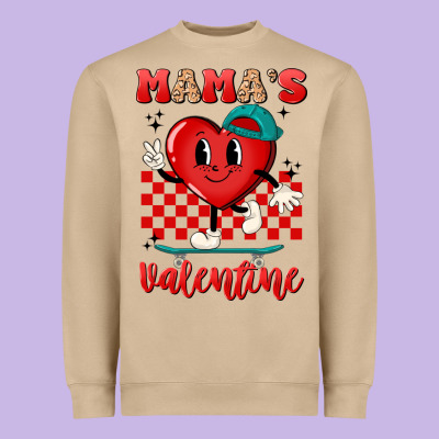 Skater Heart Valentines Day Art Heavyweight Sweatshirt Designed By Lillyallendesigns