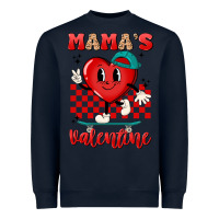 Navy skater heart valentines day art Heavyweight Sweatshirt - LillyAllenDesigns