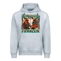 Heather Grey Somebody's Problem Bull Skull Urban Hoodie - FaDigitalArtStudio