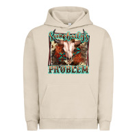 Pigment French Oak Somebody's Problem Bull Skull Urban Hoodie - FaDigitalArtStudio
