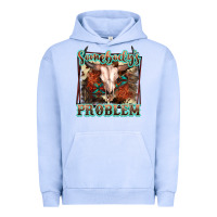 Pigment Grape Ice Somebody's Problem Bull Skull Urban Hoodie - FaDigitalArtStudio