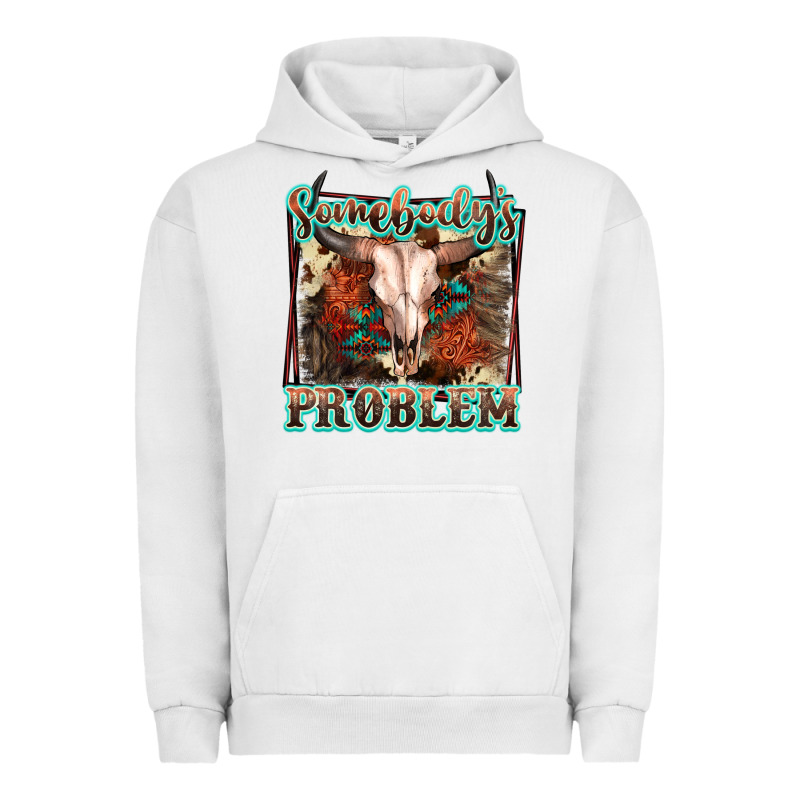 Somebody's Problem Bull Skull Urban Hoodie by FaDigitalArtStudio | Teevron
