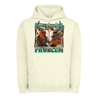 Pigment Pistachio Somebody's Problem Bull Skull Urban Hoodie - FaDigitalArtStudio