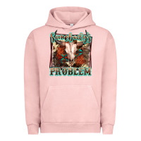 Pigment Salmon Somebody's Problem Bull Skull Urban Hoodie - FaDigitalArtStudio