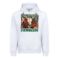 White Somebody's Problem Bull Skull Urban Hoodie - FaDigitalArtStudio