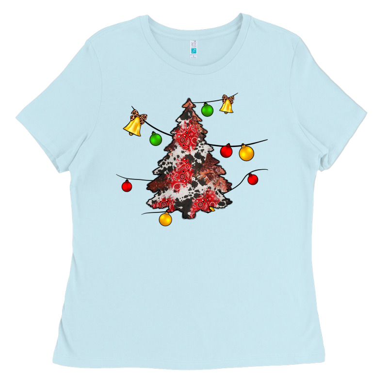Christmas Trees Lights Ladies Tee by JahusDesignShop | Teevron