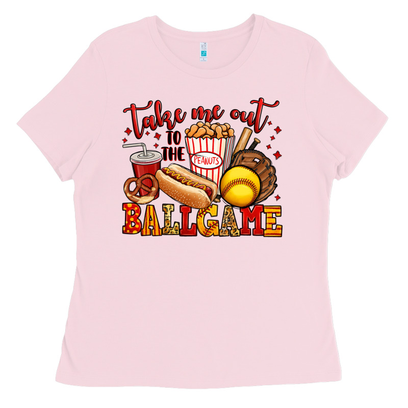 Take Me Out To The Ball Game Softball Ladies Tee by Jasminsmagicworld | Teevron