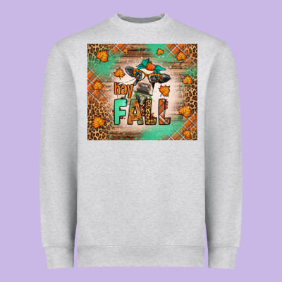 Western Hay Fall Cow Heavyweight Sweatshirt Designed By Lillyallendesigns