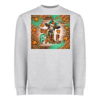 Heather Grey Western Hay Fall Cow Heavyweight Sweatshirt - LillyAllenDesigns