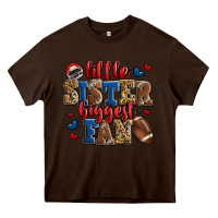 Chocolate Brown little sister biggest fan american football Heavy Core Tee - Jasminsmagicworld