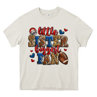 Cream little sister biggest fan american football Heavy Core Tee - Jasminsmagicworld