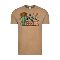 Vintage Coffee raisin hell cowboy cactus Vintage Tee - MaliasSmallBusiness
