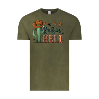 Vintage Olive raisin hell cowboy cactus Vintage Tee - MaliasSmallBusiness
