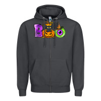Smoke Boo Halloween Zipper Hoodie - NancyCooperArtShop