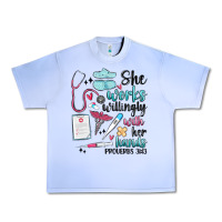 Grape Ice she works willingly with her hands Urban Heavy Tee - MaliasSmallBusiness