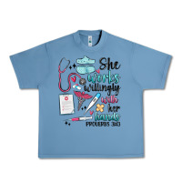 Pebble Blue she works willingly with her hands Urban Heavy Tee - MaliasSmallBusiness