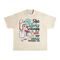 Sandshell she works willingly with her hands Urban Heavy Tee - MaliasSmallBusiness