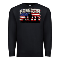 Black Freedom 4th of july Premium Sweatshirt - CowGirlArtShop