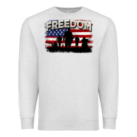 Oatmeal Heather Freedom 4th of july Premium Sweatshirt - CowGirlArtShop