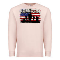 Pale Pink Freedom 4th of july Premium Sweatshirt - CowGirlArtShop