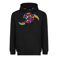 Black Rainbow sheep Heavyweight Hoodie - CowGirlArtShop