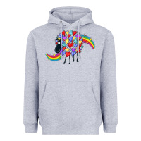 Heather Grey Rainbow sheep Heavyweight Hoodie - CowGirlArtShop