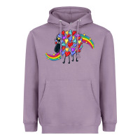 Lavender Rainbow sheep Heavyweight Hoodie - CowGirlArtShop