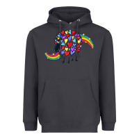 Smoke Rainbow sheep Heavyweight Hoodie - CowGirlArtShop