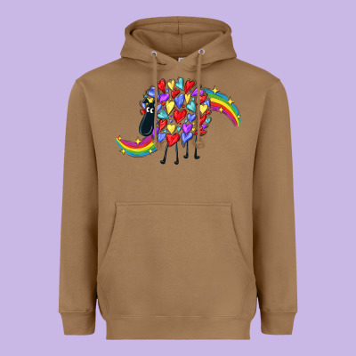 Rainbow Sheep Heavyweight Hoodie Designed By Cowgirlartshop