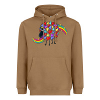 Toasted Coconut Rainbow sheep Heavyweight Hoodie - CowGirlArtShop