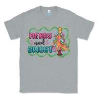 Heather Grey merry and bright christmas tree Classic Tee - MaliasSmallBusiness