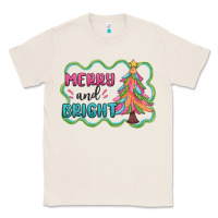 Natural merry and bright christmas tree Classic Tee - MaliasSmallBusiness