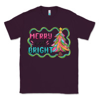 Plum merry and bright christmas tree Classic Tee - MaliasSmallBusiness