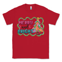 Red merry and bright christmas tree Classic Tee - MaliasSmallBusiness