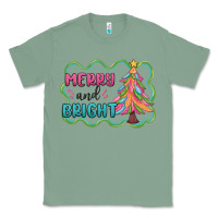 Sage merry and bright christmas tree Classic Tee - MaliasSmallBusiness