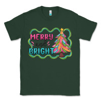 Sports Green merry and bright christmas tree Classic Tee - MaliasSmallBusiness
