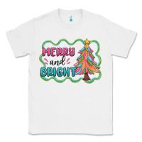 White merry and bright christmas tree Classic Tee - MaliasSmallBusiness