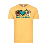 Vintage Mustard peace love dental Vintage Tee - JahusDesignShop