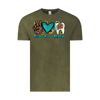 Vintage Olive peace love dental Vintage Tee - JahusDesignShop