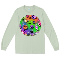 Matcha halloween round earrings 4 Long Sleeve Tee - BundleAndBundleShop