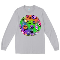 Moon Dust halloween round earrings 4 Long Sleeve Tee - BundleAndBundleShop
