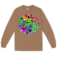Toasted Coconut halloween round earrings 4 Long Sleeve Tee - BundleAndBundleShop