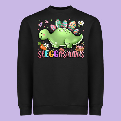 Easter Stegosaurus Delight Heavyweight Sweatshirt Designed By Lillyallendesigns