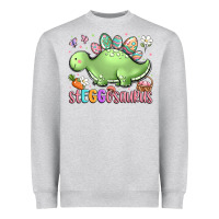 Heather Grey easter stegosaurus delight Heavyweight Sweatshirt - LillyAllenDesigns