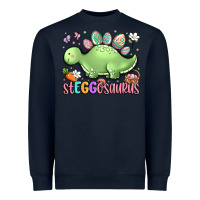 Navy easter stegosaurus delight Heavyweight Sweatshirt - LillyAllenDesigns